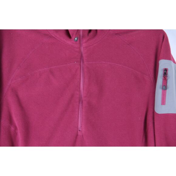 Eddie Bauer First Ascent Women's Large 1/2 Zip Fleece Magenta Pullover Jacket - Picture 2 of 8